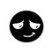 Black solid icon for Embarrassing, shy and shamefaced