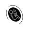 Black solid icon for Embryo, fetus and pregnant