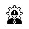 Black solid icon for Engineer, architecture and contractor