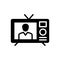 Black solid icon for Episode, tv and entertainment