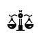 Black solid icon for Equity, justice and weight