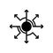 Black solid icon for Expand, circle and detail