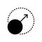 Black solid icon for Expand, enlarge and size