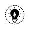 Black solid icon for Extremely, bulb and creative