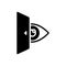 Black solid icon for Eye Looking, vision and see