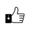 Black solid icon for Facebook, like and approve