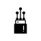 Black solid icon for Fibre, cable and electrical