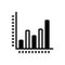 Black solid icon for Figures, numerical data and analysis