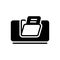 Black solid icon for Filing, folder and archives