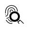 Black solid icon for Fingerprint scan, verification and biometrics