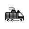 Black solid icon for Fire Truck, safety and vehicle