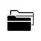 Black solid icon for Folders, file and document