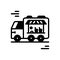 Black solid icon for Food Truck, catering and restaurant