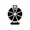 Black solid icon for Fortune, wheel and lottery