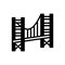 Black solid icon for Francisco, bridge and architecture