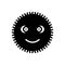 Black solid icon for Fuzzy, frizzy and crinkly