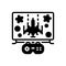 Black solid icon for Gaming, gamble and video