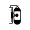 Black solid icon for Gas Tank, energy and fire