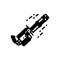 Black solid icon for Gatling, gun and minigun