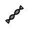 Black solid icon for Gene, biology and helix