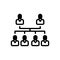 Black solid icon for Genealogy, pedigree and genetics