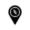 Black solid icon for Geographical Location Internet, localization and navigation