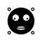 Black solid icon for Glance, look briefly and glimpse