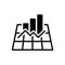 Black solid icon for Graph, chart and infographic