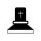 Black solid icon for Gravestone, grave and death