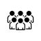 Black solid icon for Group, cluster and conglomeration