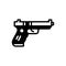 Black solid icon for Gun, musket and violence