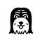 Black solid icon for Hairy, hirsute and shaggy