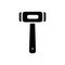 Black solid icon for Hammer, equipment and shattered