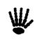 Black solid icon for Hand Bones, bone and skeleton