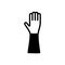 Black solid icon for Hand, palm and gesture