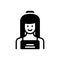 Black solid icon for Housewives, mistress and homemaker