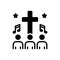 Black solid icon for Hymn, psalm and homily