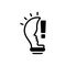 Black solid icon for Idea, belief and conclusion