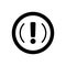 Black solid icon for Important, exclamation and mark