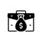Black solid icon for Income, wages and revenue