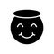 Black solid icon for Innocent, honest and pure