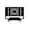 Black solid icon for Interior designer, tools and wardrobe