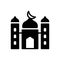 Black solid icon for Islamic, muslim and holy place