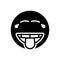 Black solid icon for Joke, laugh and banter
