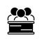 Black solid icon for Jury, peers and punch