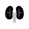 Black solid icon for Kidneys, disease and transplant