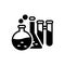 Black solid icon for Laboratory, lab and chemistry
