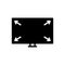 Black solid icon for Largely, monitor and screen