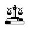 Black solid icon for Legal, juristic and lawyer