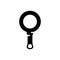 Black solid icon for Len, magnifying and tool